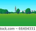 公園樹木和草廣場的插圖 66404331