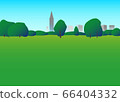 公園樹木和草廣場的插圖 66404332