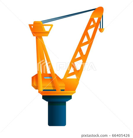 Modern port crane icon, cartoon style Modern port crane icon, cartoon style 66405426
