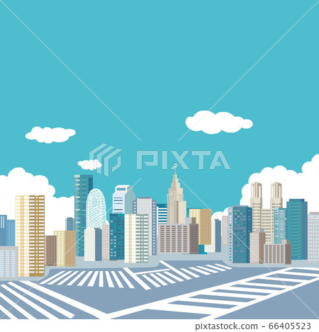 Shinjuku cityscape image illustration 66405523