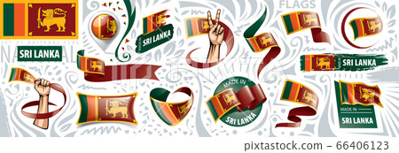 Vector set of the national flag of Sri Lanka in various creative designs Vector set of the national flag of Sri Lanka in various creative designs 66406123