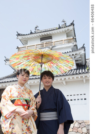 Kitsuki castle in the background 66406488