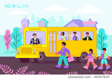 School Bus Flat 66407630