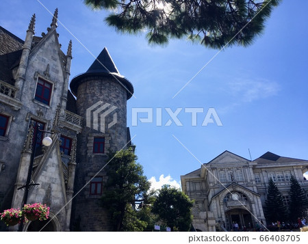 Castles French style on French village at Ba Na Hills mountain resort in Danang, Vietnam Castles French style on French village at Ba Na Hills mountain resort in Danang, Vietnam 66408705