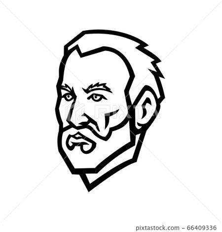 Head of Dutch Painter Vincent van Gogh Black and Head of Dutch Painter Vincent van Gogh Black and 66409336