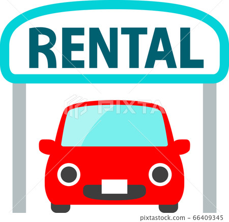 租車字符和標誌 66409345