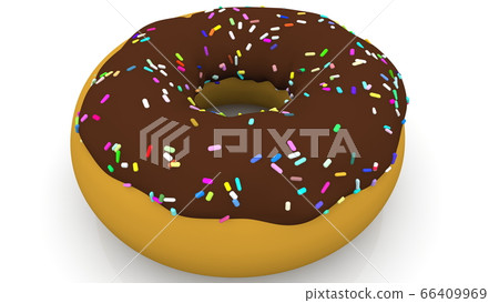 Colorful delicious Doughnut with sprinkles 66409969