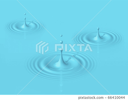 Drops of blue paint and ripple - Stock Illustration [66410044] - PIXTA
