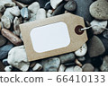 Craft card to write a message or congratulations on sea stones 66410133