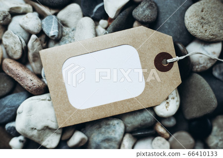 Craft card to write a message or congratulations on sea stones 66410133