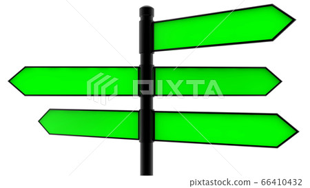 Signpost on white background Signpost on white background 66410432