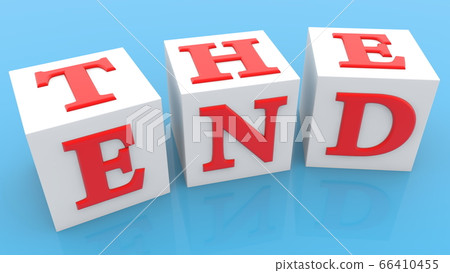 White cubes with  The End concept 66410455