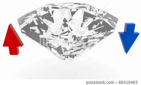 Concept of Diamond with two arrows Concept of Diamond with two arrows 66410463