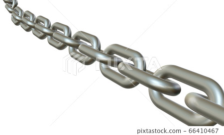 Concept of hanging chain on white Concept of hanging chain on white 66410467
