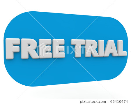 Free trial concept on blue banner Free trial concept on blue banner 66410474