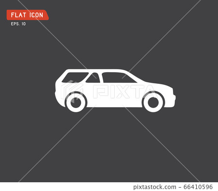 Flat car icon vector on white background, abstract - Stock Illustration ...