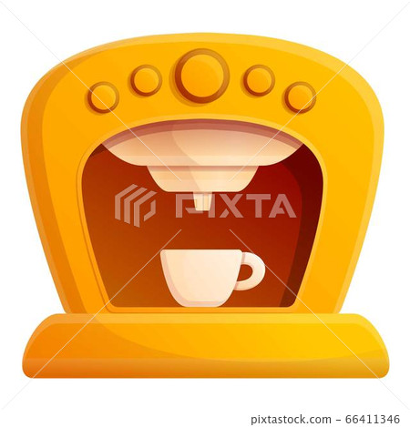 Retro coffee machine icon, cartoon style - Stock Illustration [66411346] -  PIXTA