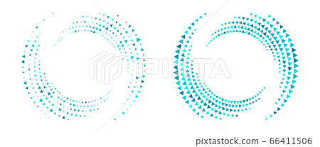 Modern abstract background. Halftone triangles in 66411506