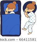 Stock illustration: sleepless woman futon set 66411581