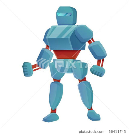 Spaceman robot icon, cartoon style 66411743