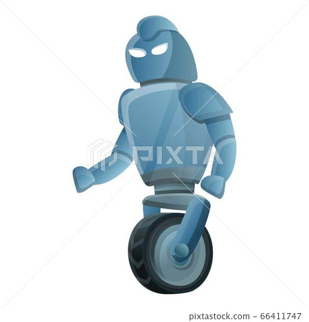 Robot one wheel icon, cartoon style Robot one wheel icon, cartoon style 66411747
