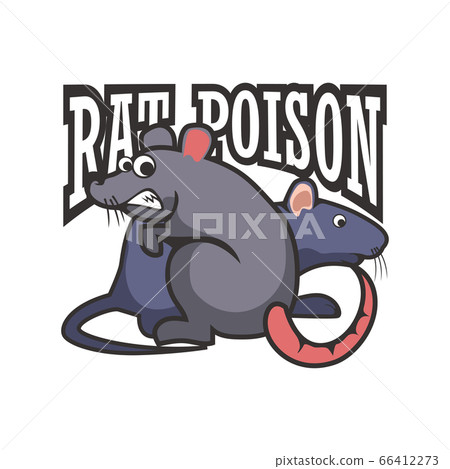 rat killer poison logo. vector illustration 66412273