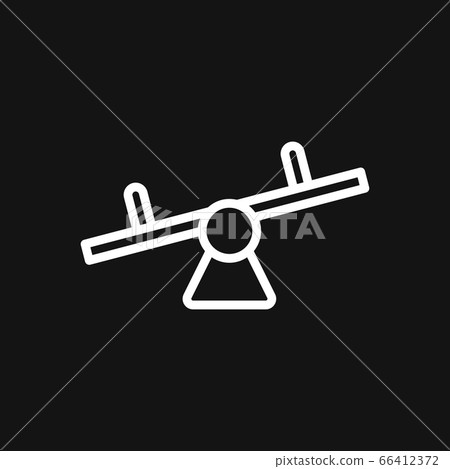 Seesaw icon. Children playground vector symbol on Seesaw icon. Children playground vector symbol on 66412372