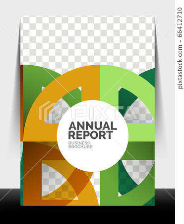 Business flyer annual report, circle and triangle shapes modern design 66412710