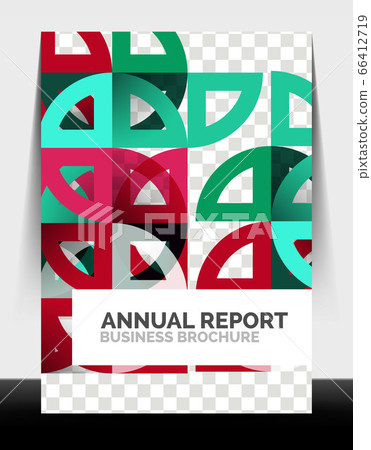 Business flyer annual report, circle and triangle shapes modern design 66412719