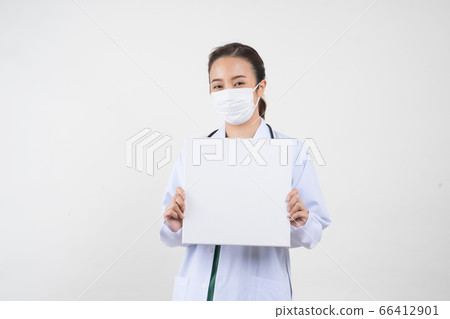 Asian female doctor wearing mask Asian female doctor wearing mask 66412901