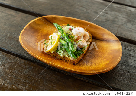 Scandinavian style open sandwich Danish cuisine Open sandwich Scandinavian style open sandwich Danish cuisine Open sandwich 66414227