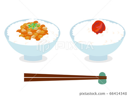 納豆飯和梅越飯 納豆飯和梅越飯 66414348