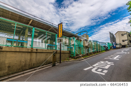 Tokyo cityscape of Japan with views of Nishi-Nippori Station and Suwadai Street 66416453