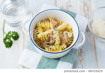 Fusilli on a plate 66416829