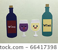 Red and white wine in a glass 66417398