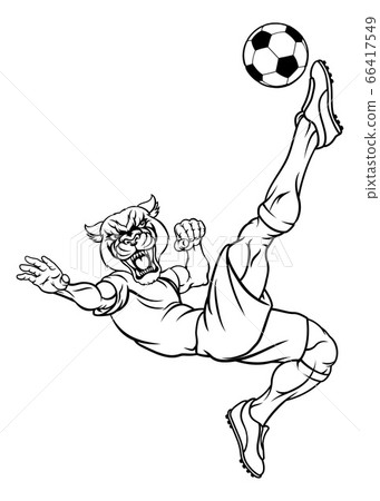 Panther Soccer Football Player Sports Mascot 66417549