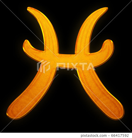 Golden pisces zodiac symbol Golden pisces zodiac symbol 66417592