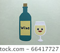 White wine and a bottle in a glass 66417727