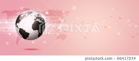 web connections colorful banner 66417834