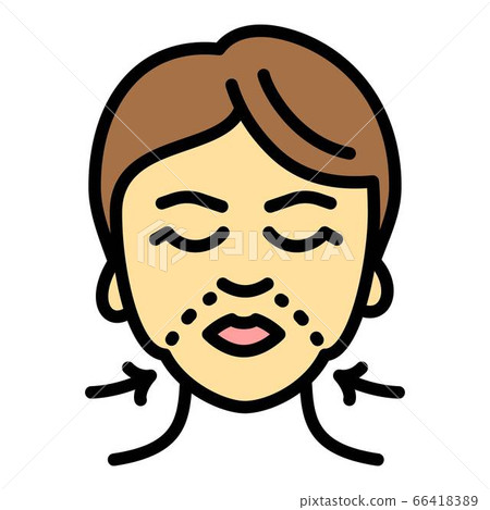 Face lifting treatment icon, outline style Face lifting treatment icon, outline style 66418389