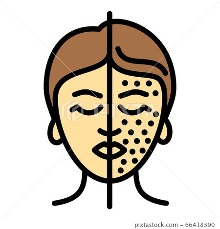 Woman face lifting icon, outline style 66418390