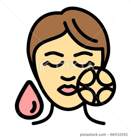 Cellular face lifting icon, outline style Cellular face lifting icon, outline style 66418391