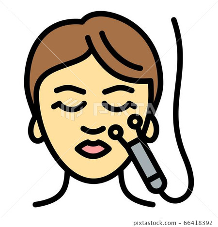Electric lifting facial icon, outline style Electric lifting facial icon, outline style 66418392