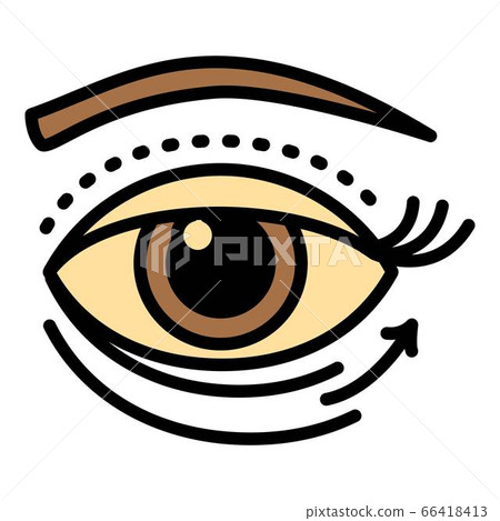 Eye lifting facial icon, outline style Eye lifting facial icon, outline style 66418413