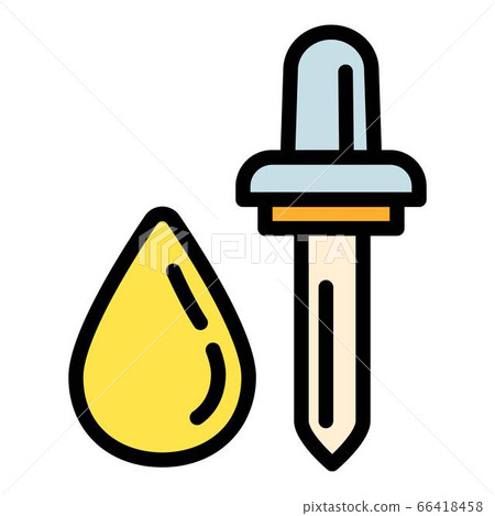 Liquid vape pipette icon, outline style Liquid vape pipette icon, outline style 66418458