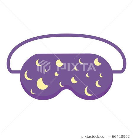 Moon print sleeping mask icon, cartoon style 66418962