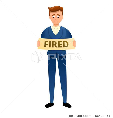 Fired office worker icon, cartoon style - Stock Illustration [66420434 ...