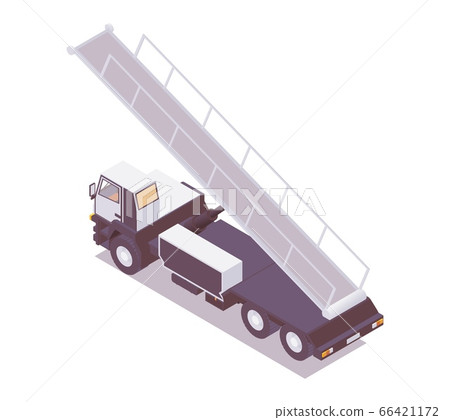 Isometric self- propelled baggage conveyor, rear 66421172