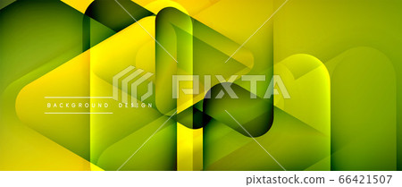 Triangle shapes geometric abstract background. 3D shadow effects and fluid gradients. Modern overlapping forms wallpaper for your text message 66421507