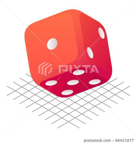 Tabletop dice icon, isometric style Tabletop dice icon, isometric style 66421877